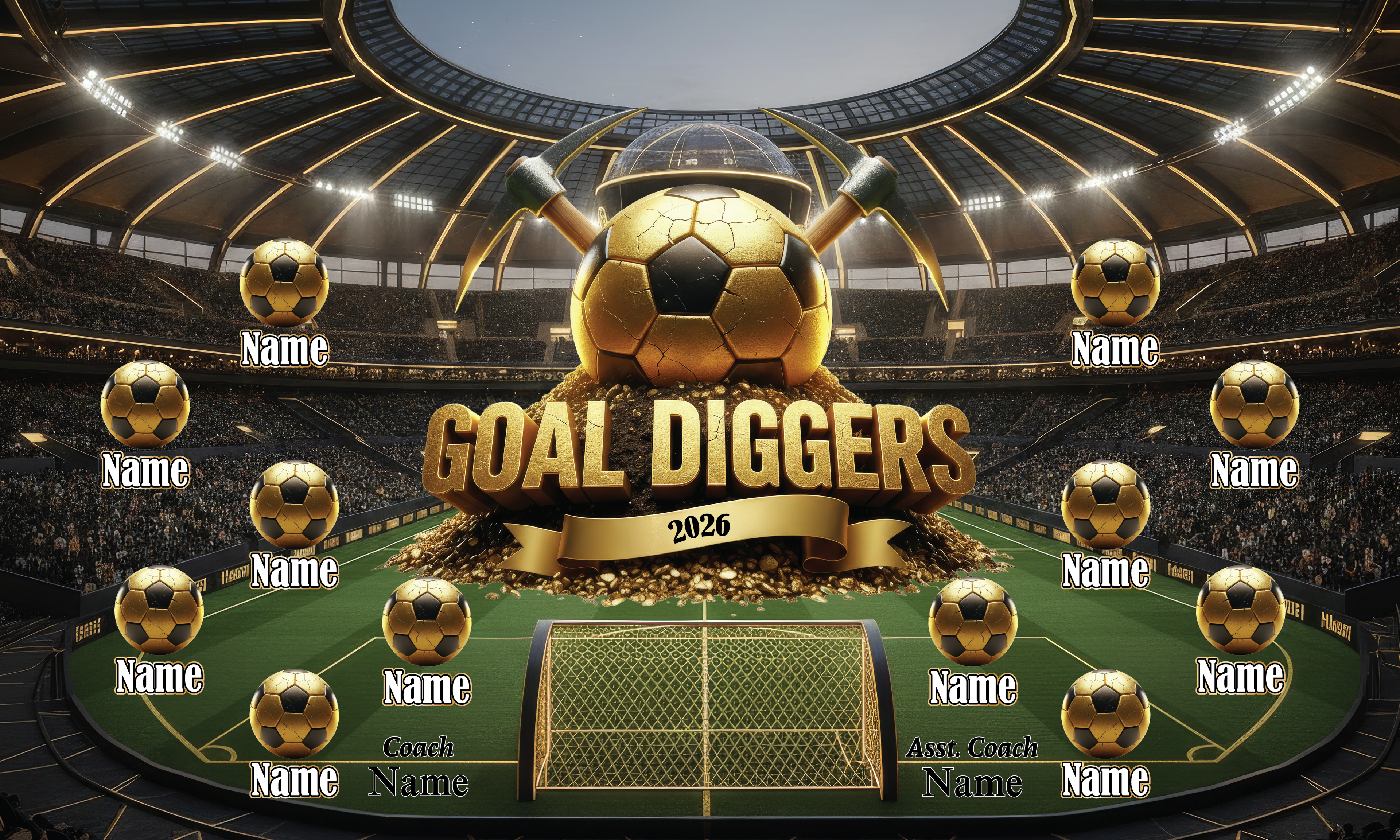 1027 Goal Diggers Standard Banner 3x5