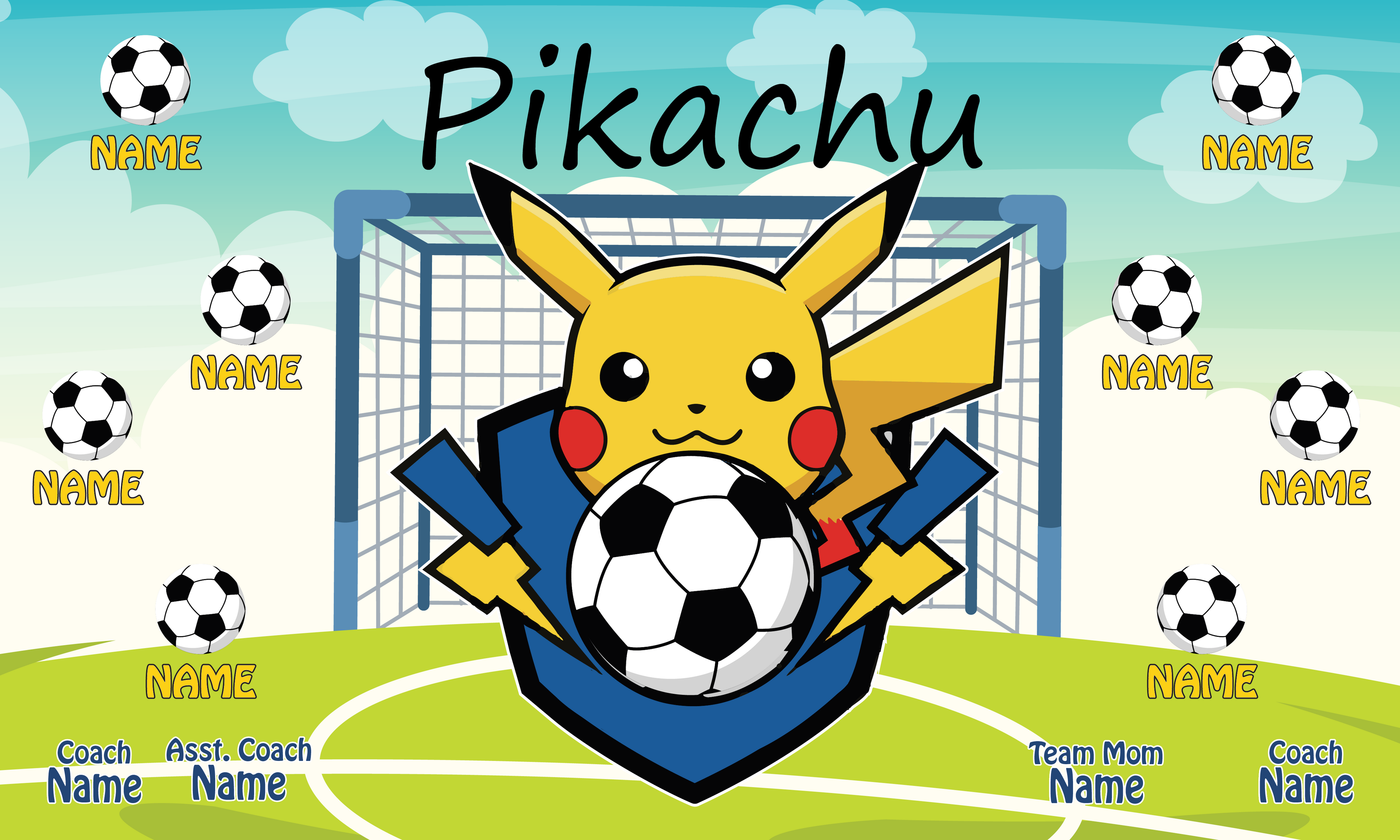1035 Pikachu Standard Banner 3x5
