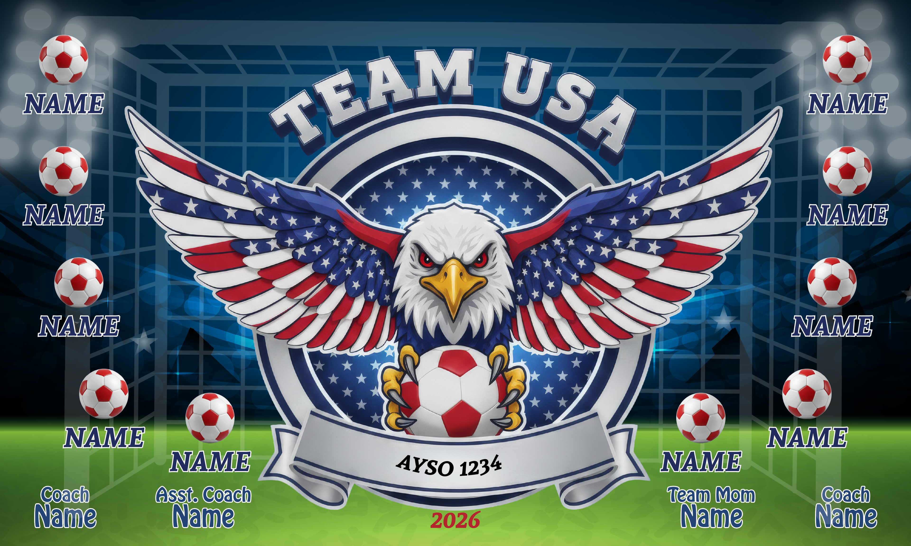1036 Team USA Standard Banner 3x5