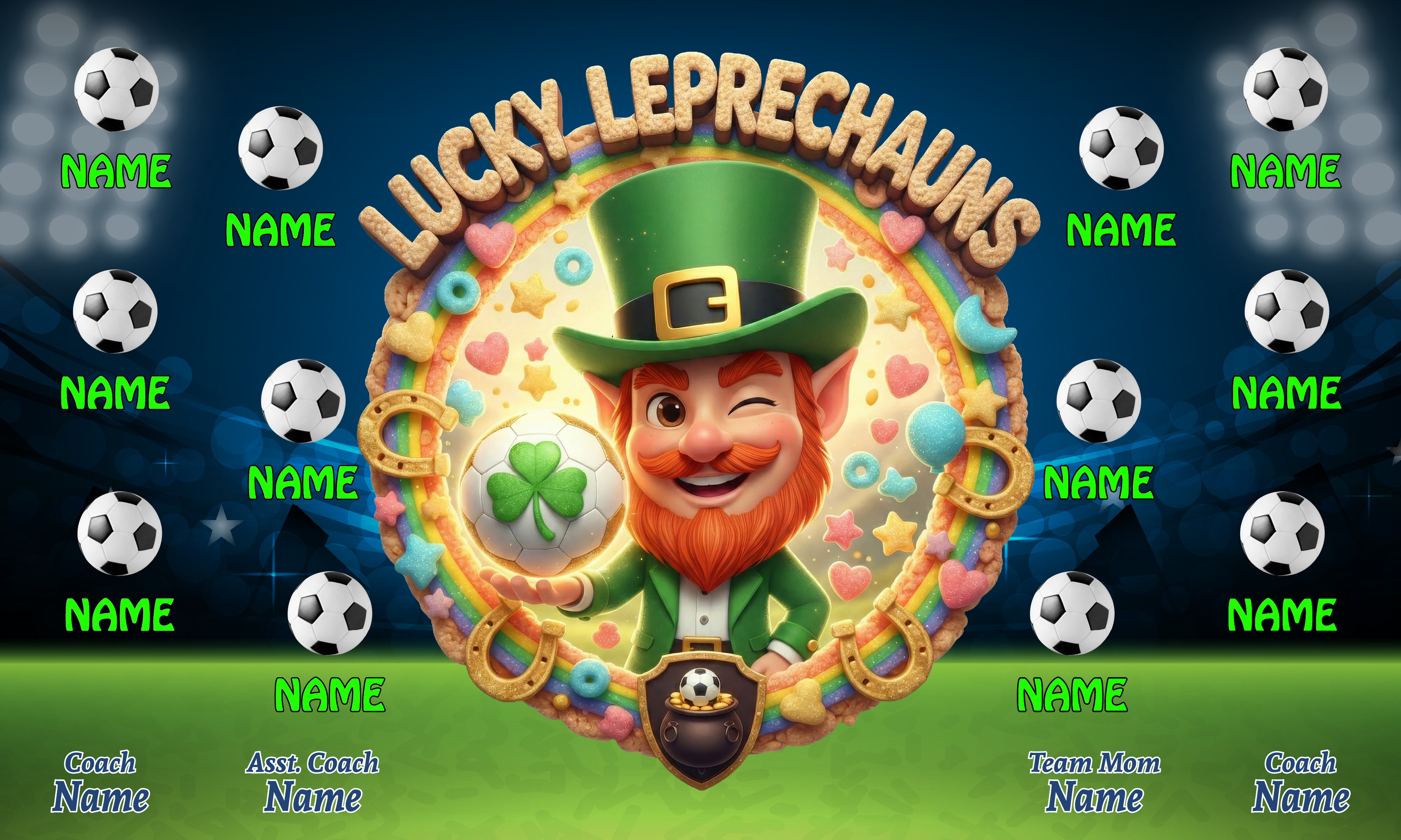 1038 Lucky Leprechauns Standard Banner 3x5