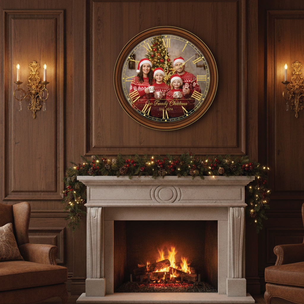 2D Personalized wood wall clock