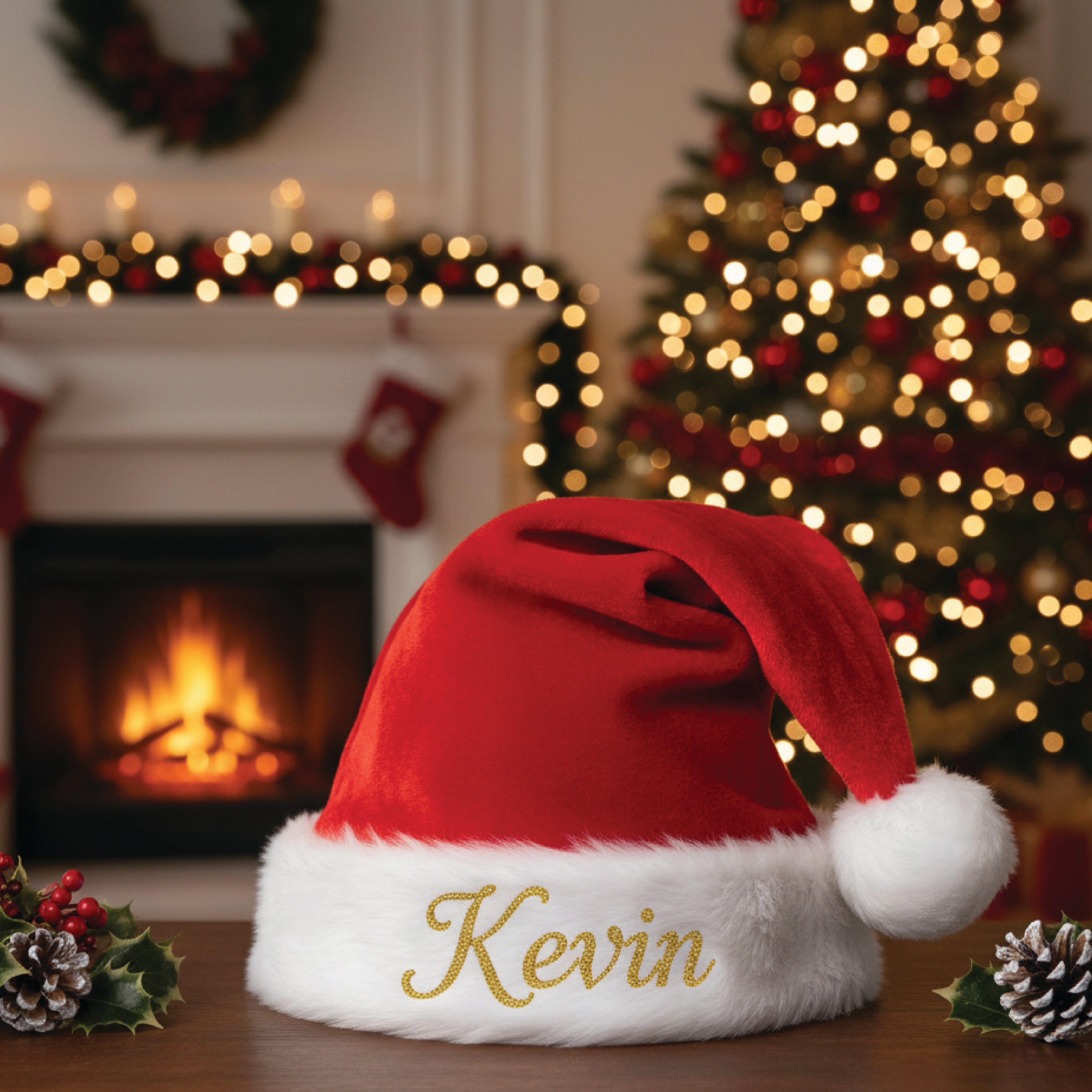 Printed Personalized Santa Hat