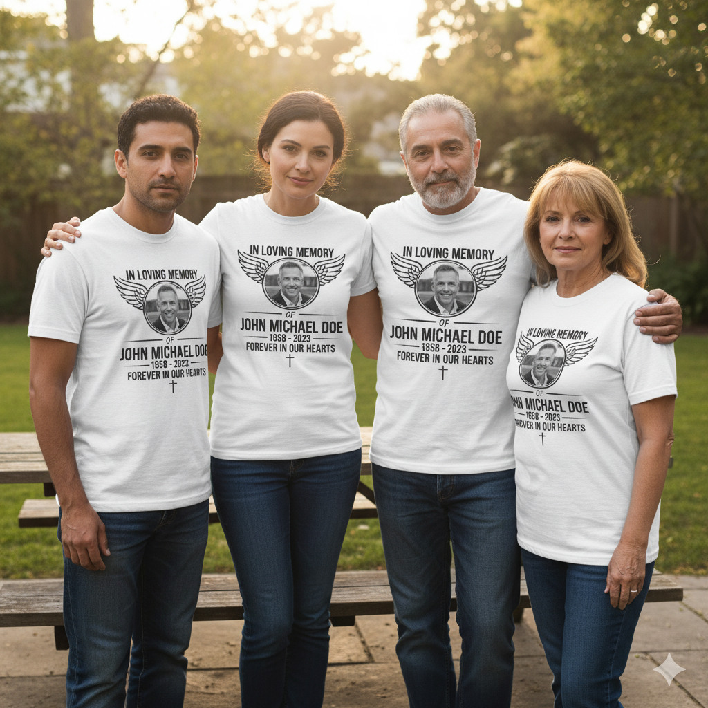 Short sleeve customized memorial shirt