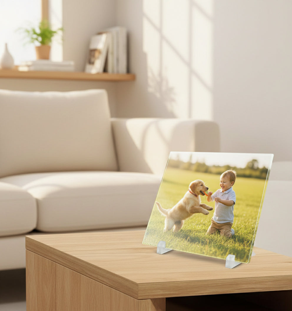 Personalized glass photo